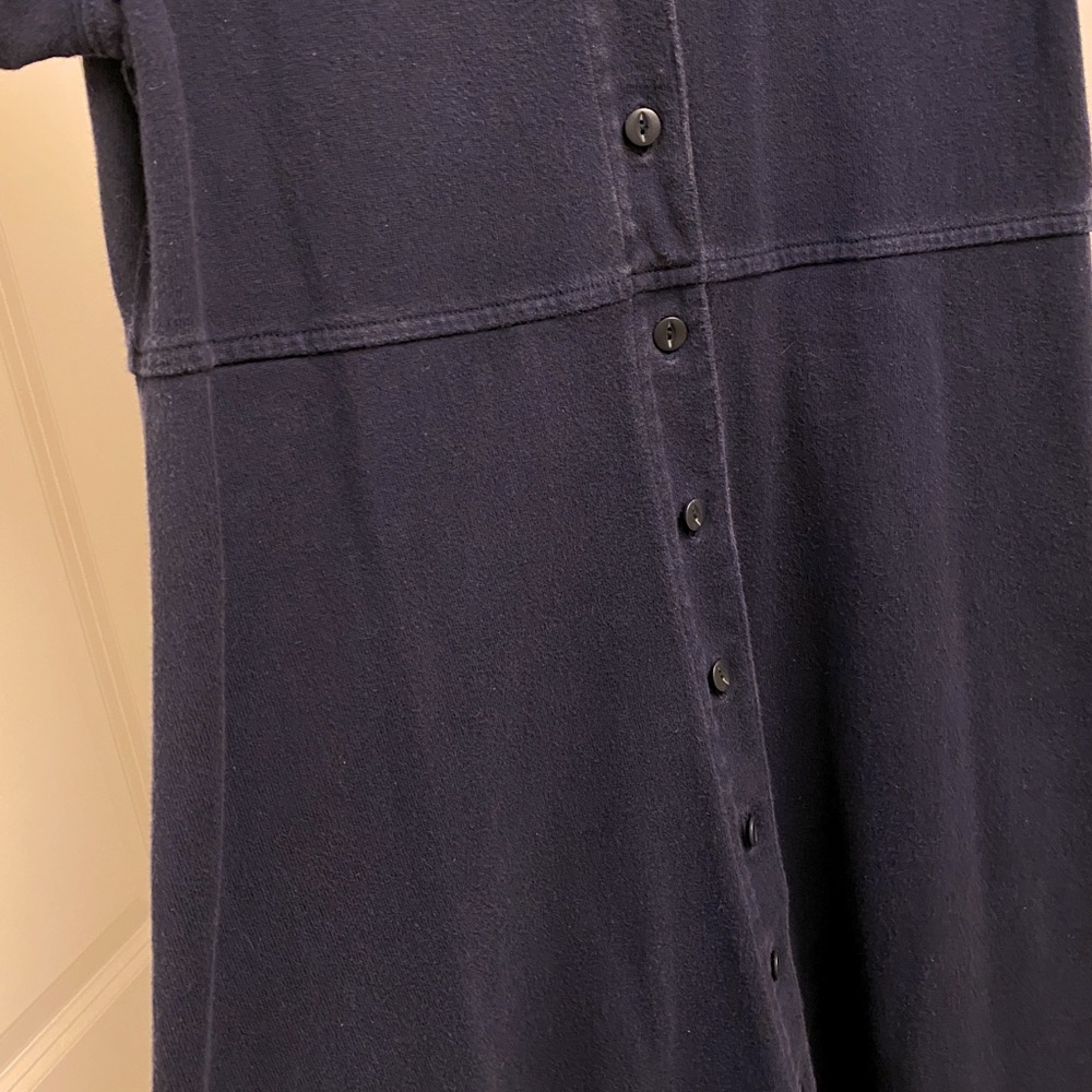 Eddie Bauer 90’s simple button down dress in navy blue - cotton - size SP - Picture 4 of 6